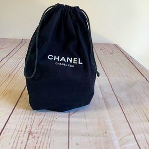 Chanel Black canvas drawstring bag